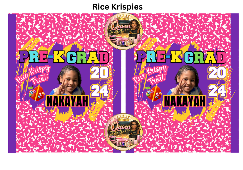 Kindergarten Graduation Treat Box Template (Girls) | Editable Canva Kinder Grad Favor Box (Girls)