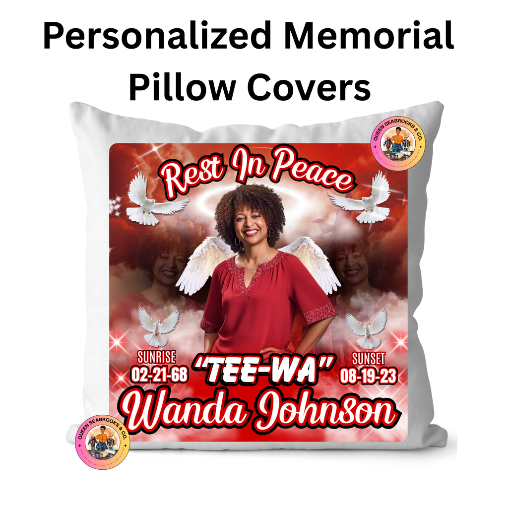 Memorial Pillow – Personalized Tribute Pillow – Sympathy Keepsake Gift (Includes Pillow)