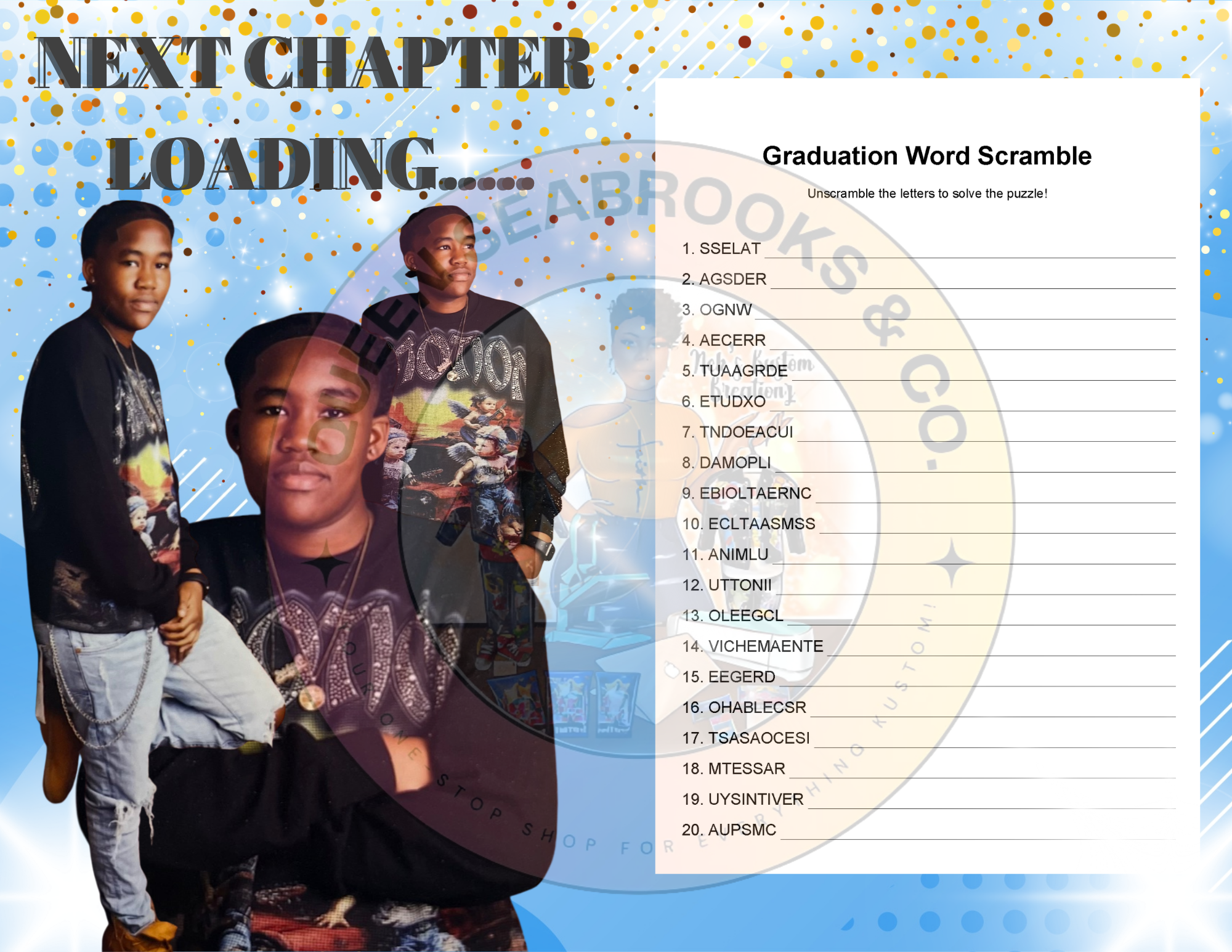 Personalized Graduation Senior Book | Custom 8-Page Keepsake (11x17 Folded) | Class of 2026 Grad Memory Book (Copy)