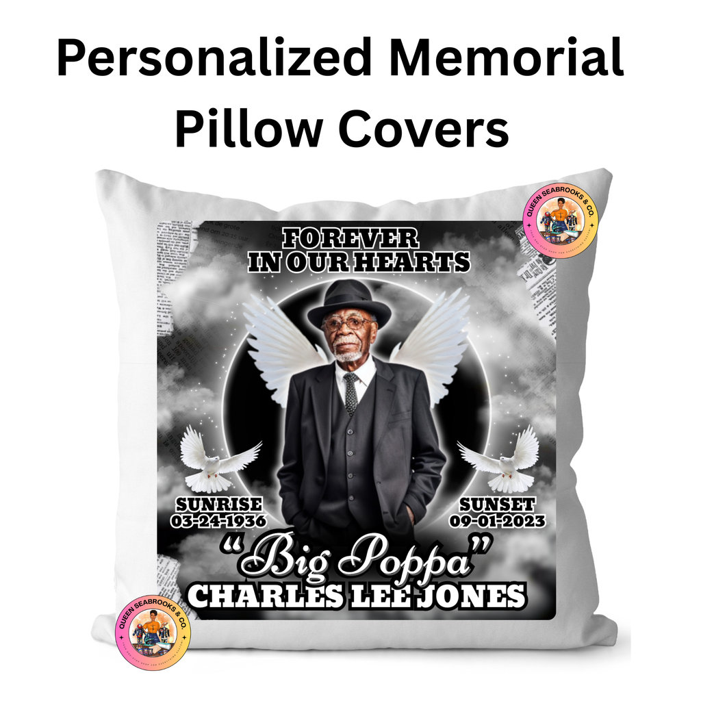 Memorial Pillow – Personalized Tribute Pillow – Sympathy Keepsake Gift (Includes Pillow)
