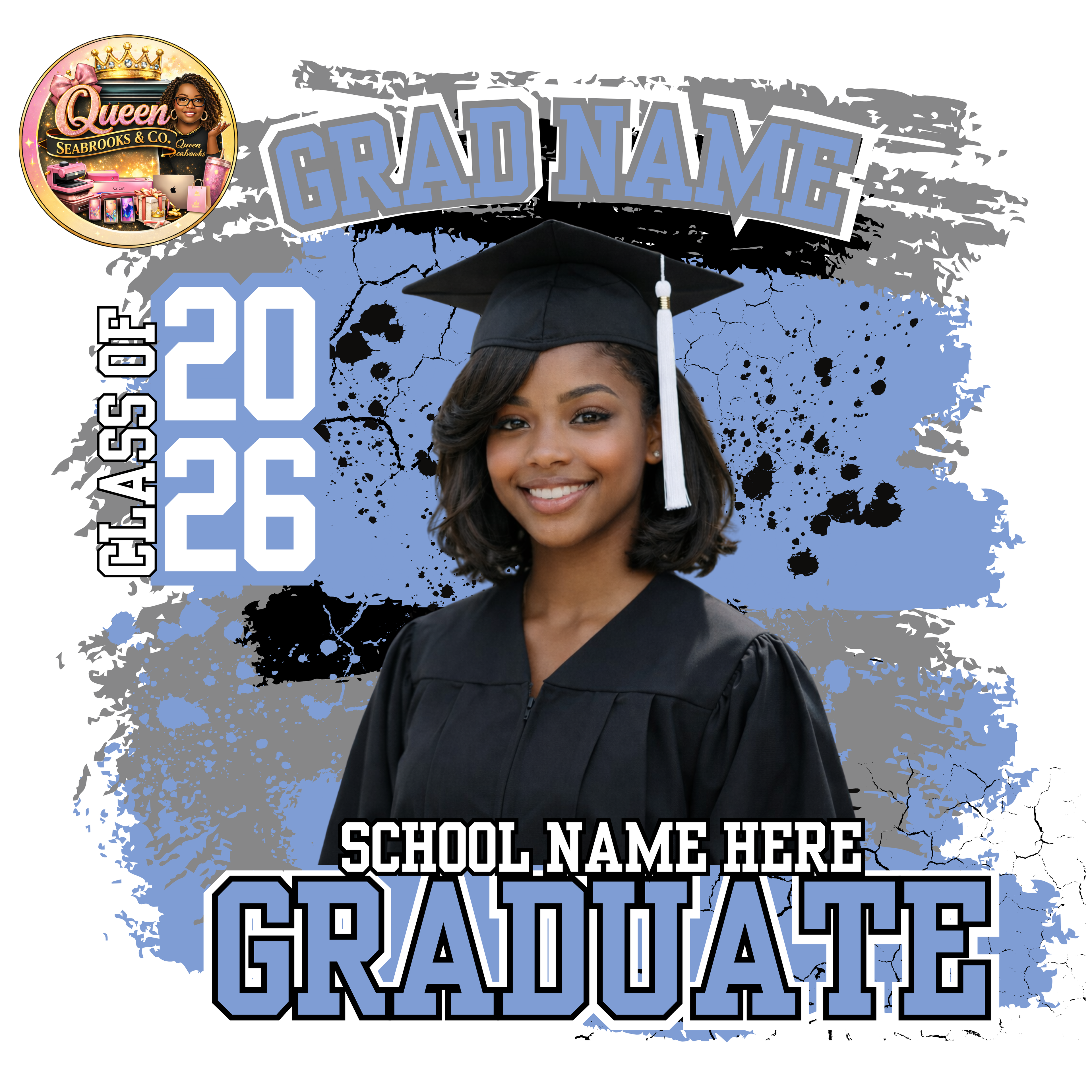 Double Sided Grad Pillow Template