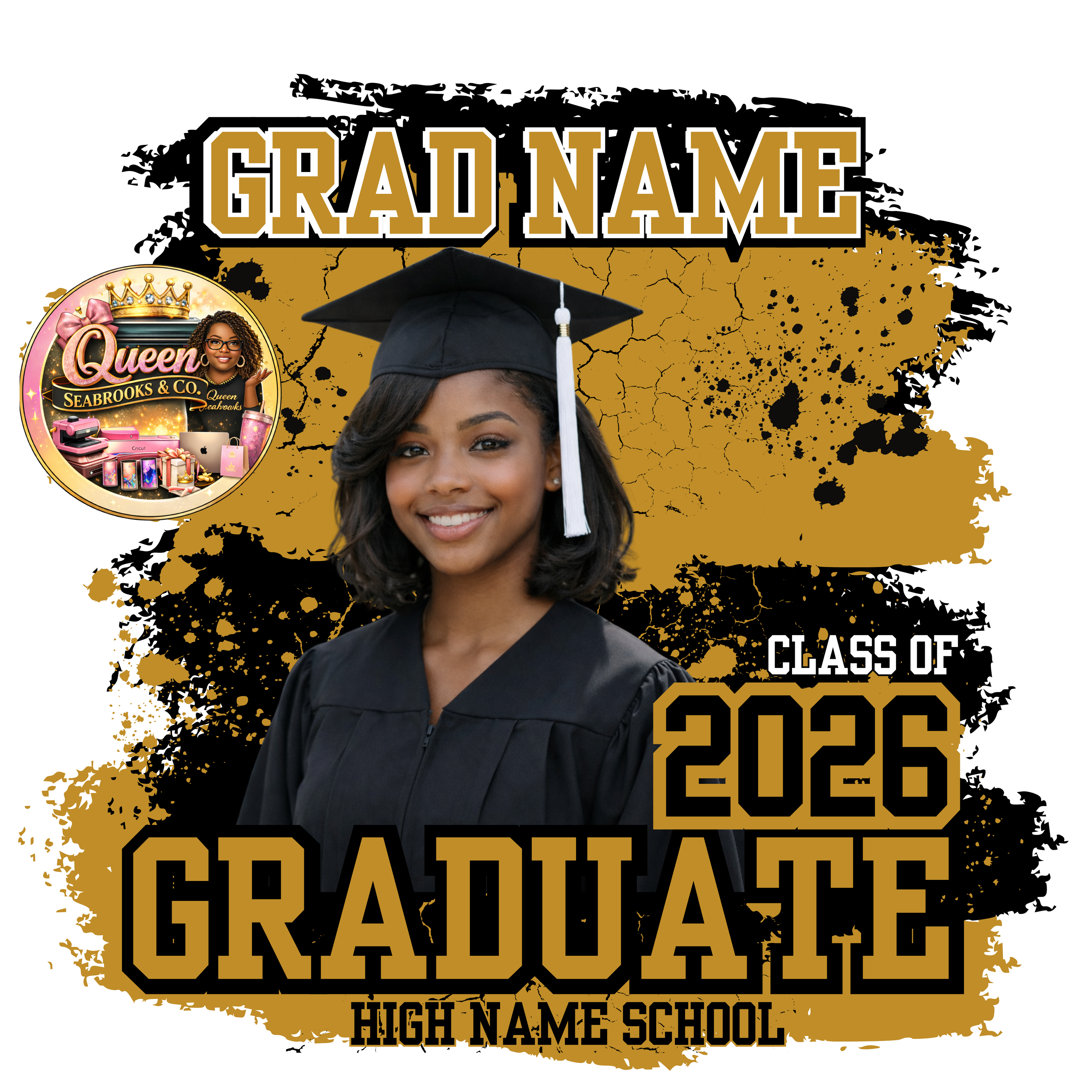 Double Sided Grad Pillow Template