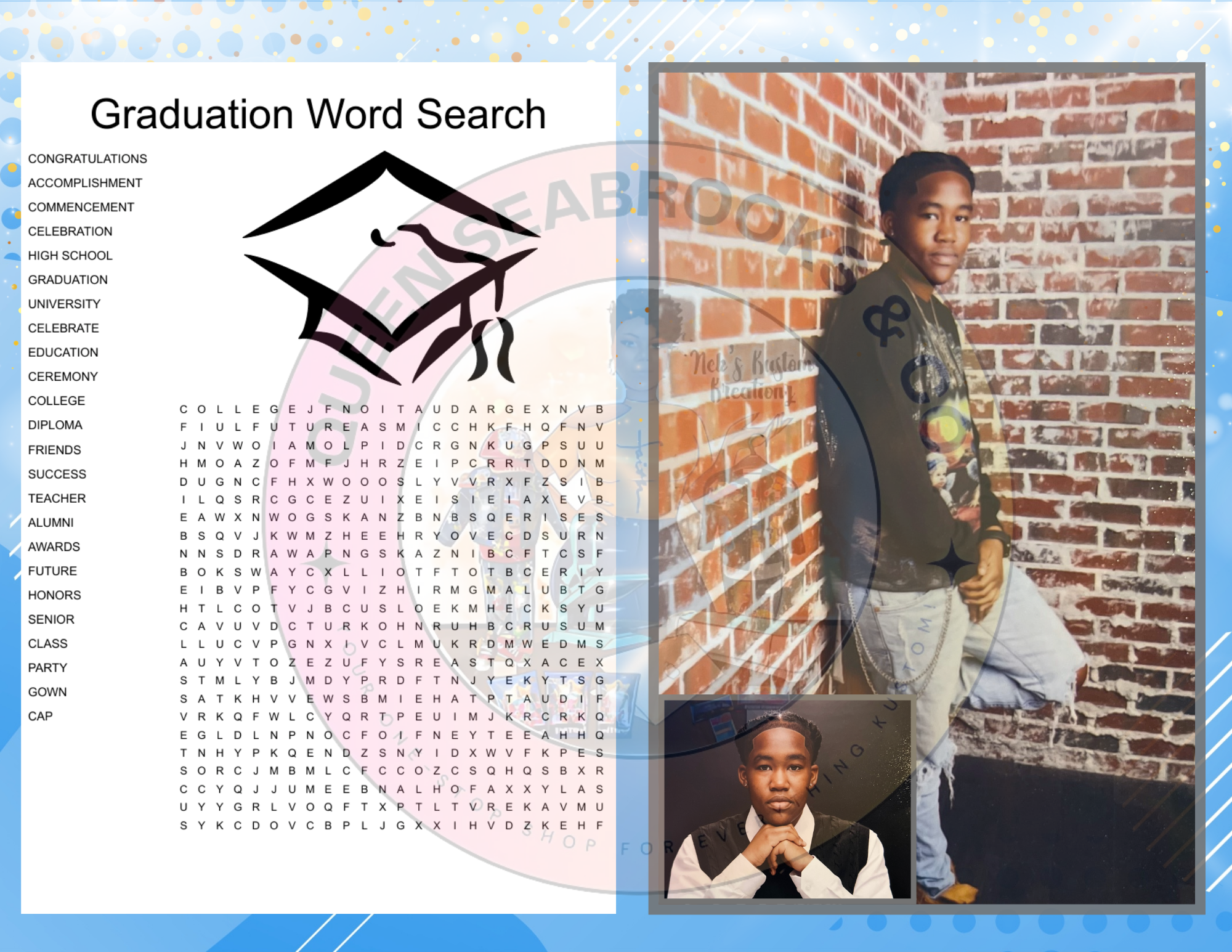 Personalized Graduation Senior Book | Custom 8-Page Keepsake (11x17 Folded) | Class of 2026 Grad Memory Book (Copy)