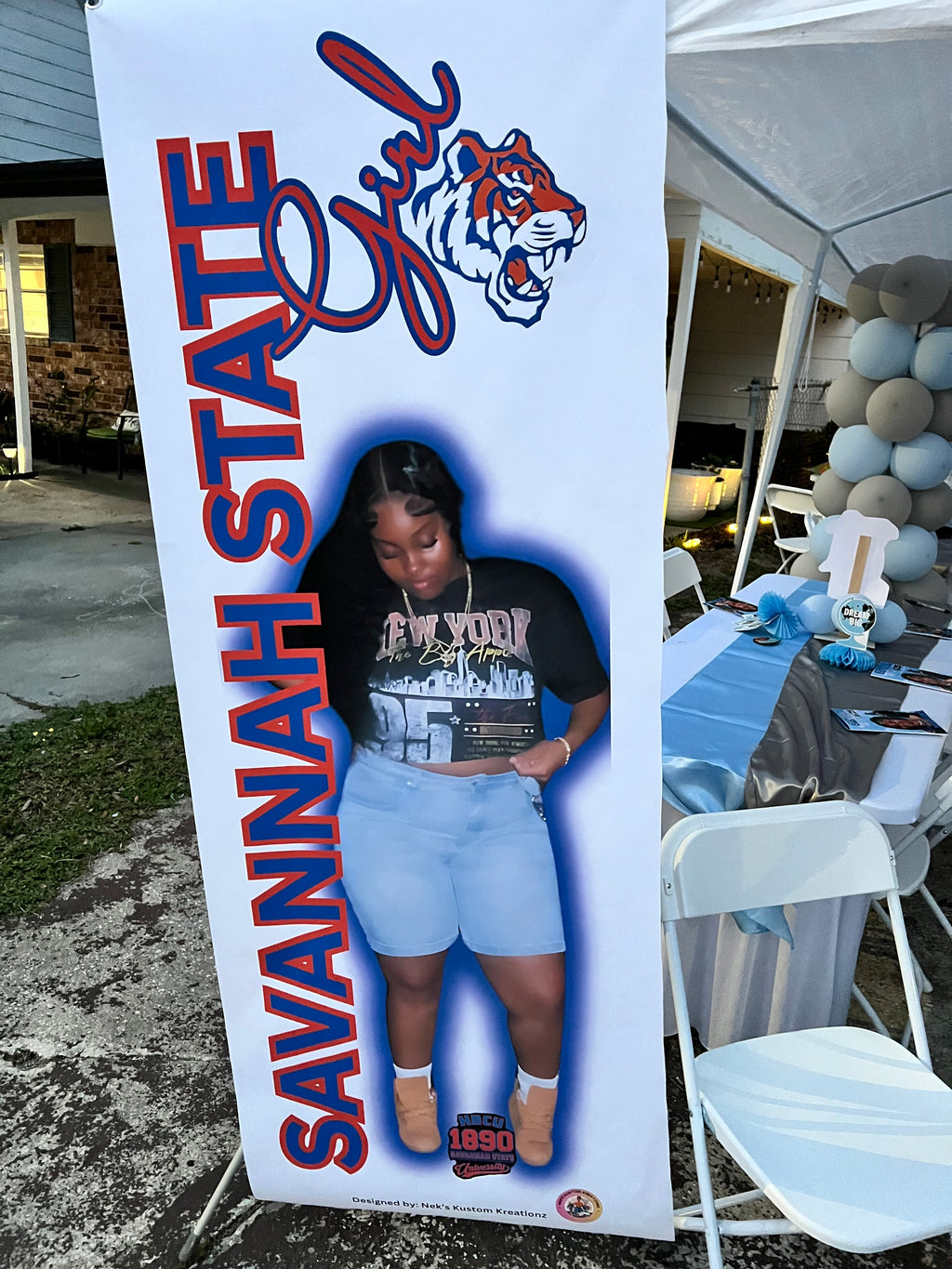 Graduation Stand Up Banner (5'x3') – Custom Senior Banner – Personalized Graduation Party Decoration (stand not included)