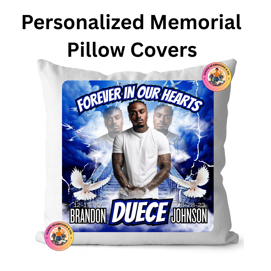 Memorial Pillow – Personalized Tribute Pillow – Sympathy Keepsake Gift (Includes Pillow)