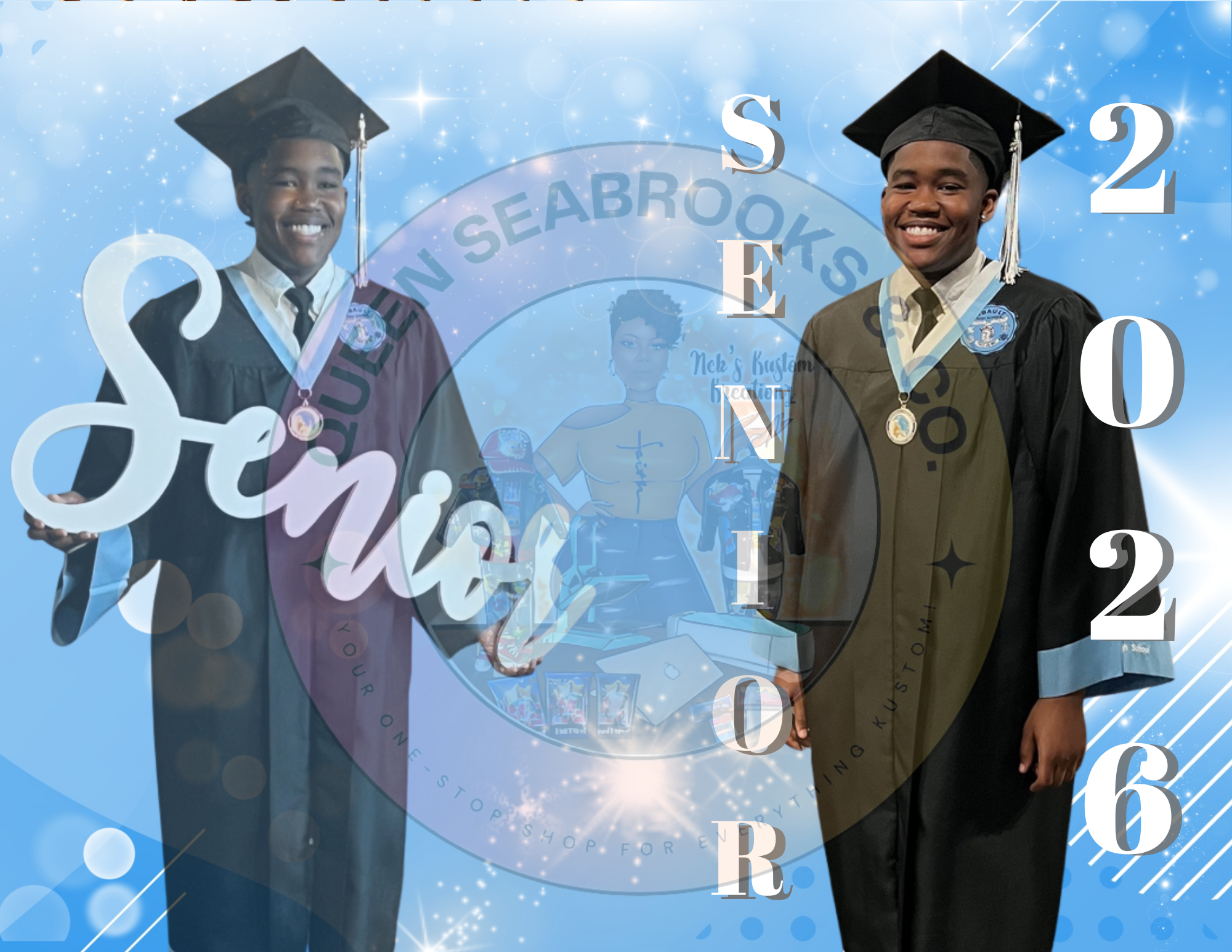 Personalized Graduation Senior Book | Custom 8-Page Keepsake (8.5x11 Folded) | Class of 2026 Grad Memory Book