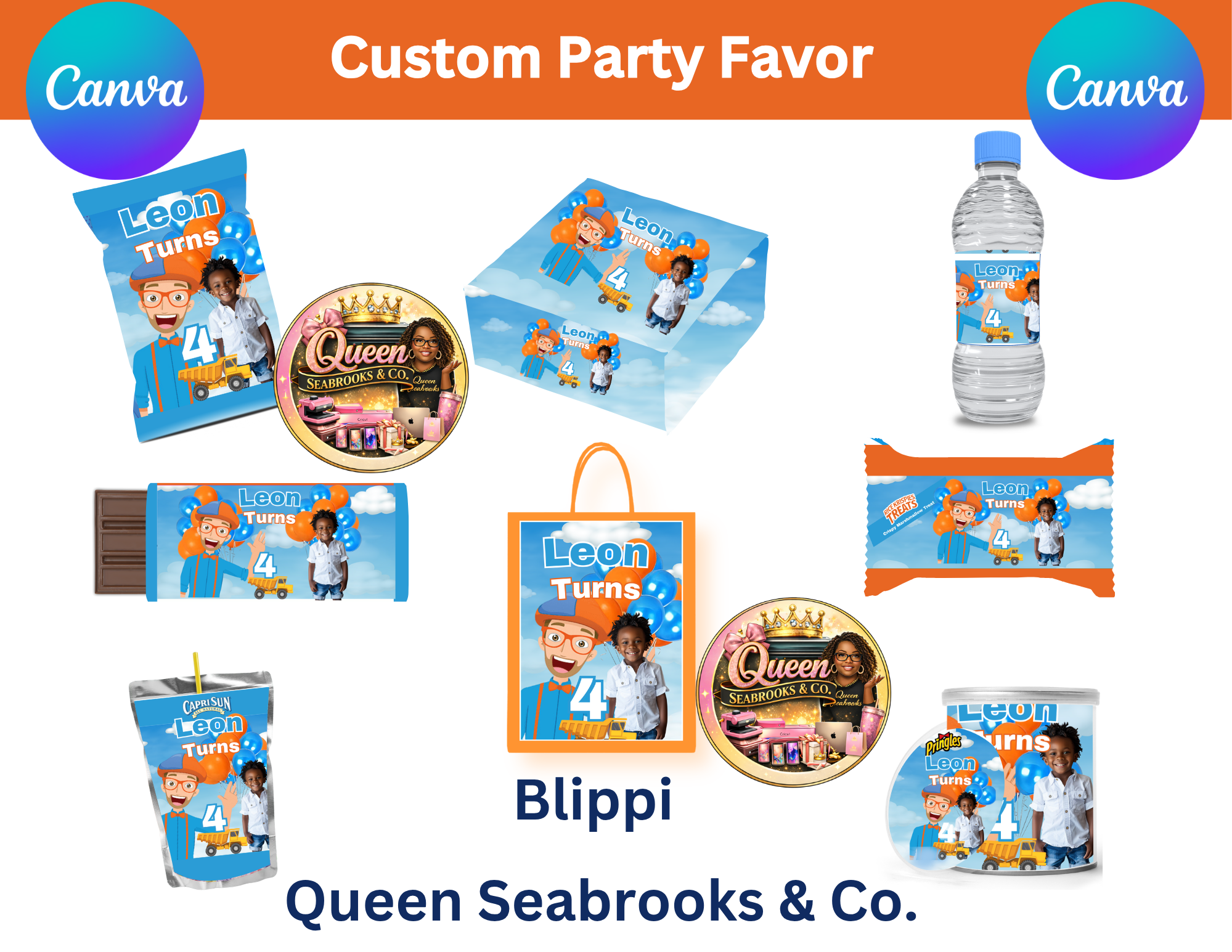 Educational Explorer Birthday Party Favor Templates | Editable Canva