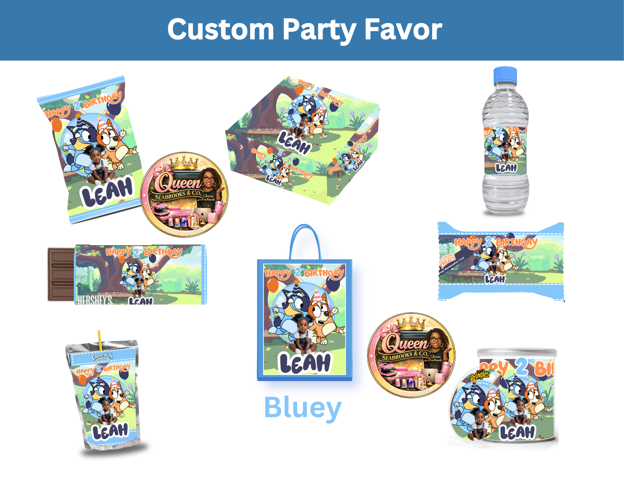 Bluey Party Favor Template