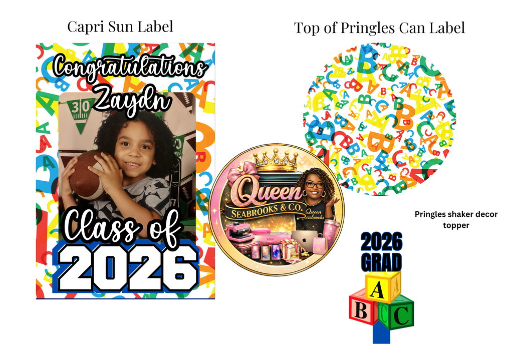 Kindergarten Graduation Treat Box Template (Boys) | Editable Canva Kinder Grad Favor Box