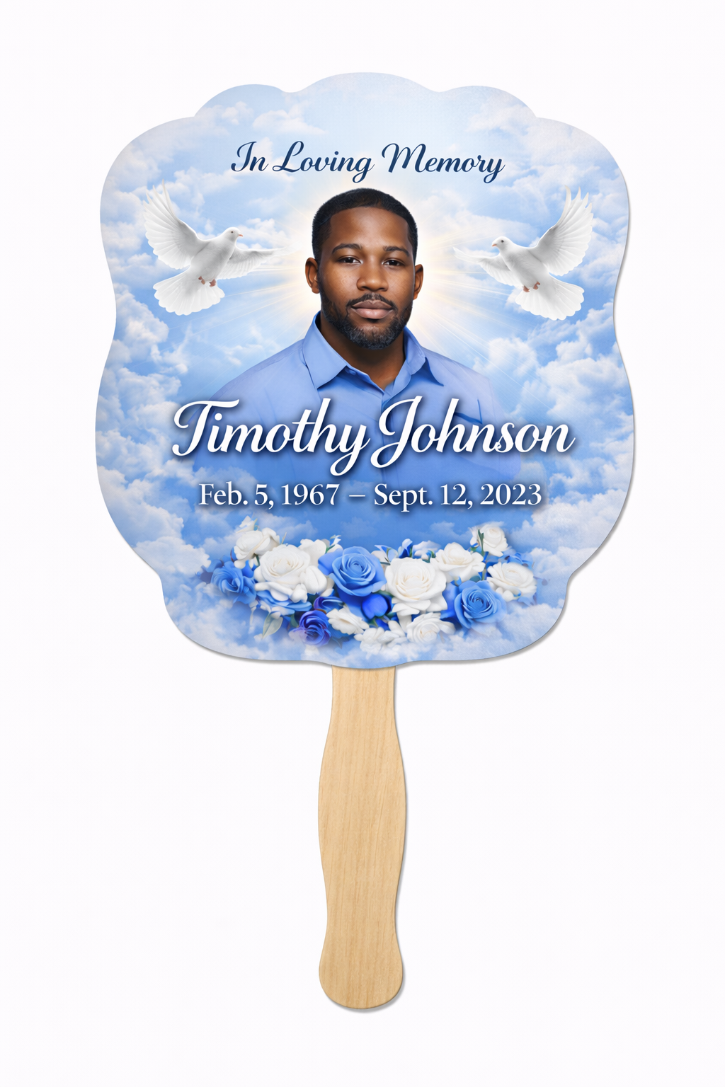 Memorial Hand Fans – Personalized Funeral Fans – Custom Tribute Keepsakes