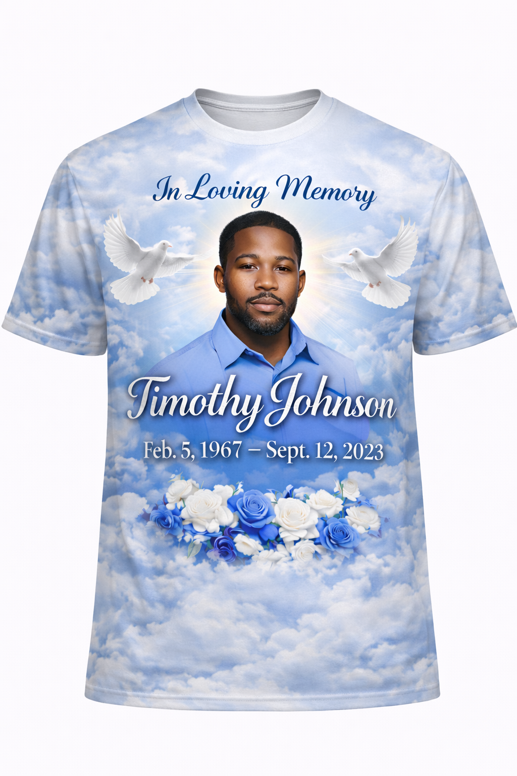 3D Memorial Shirt – Personalized Tribute Shirt with Photo – Custom Funeral Apparel