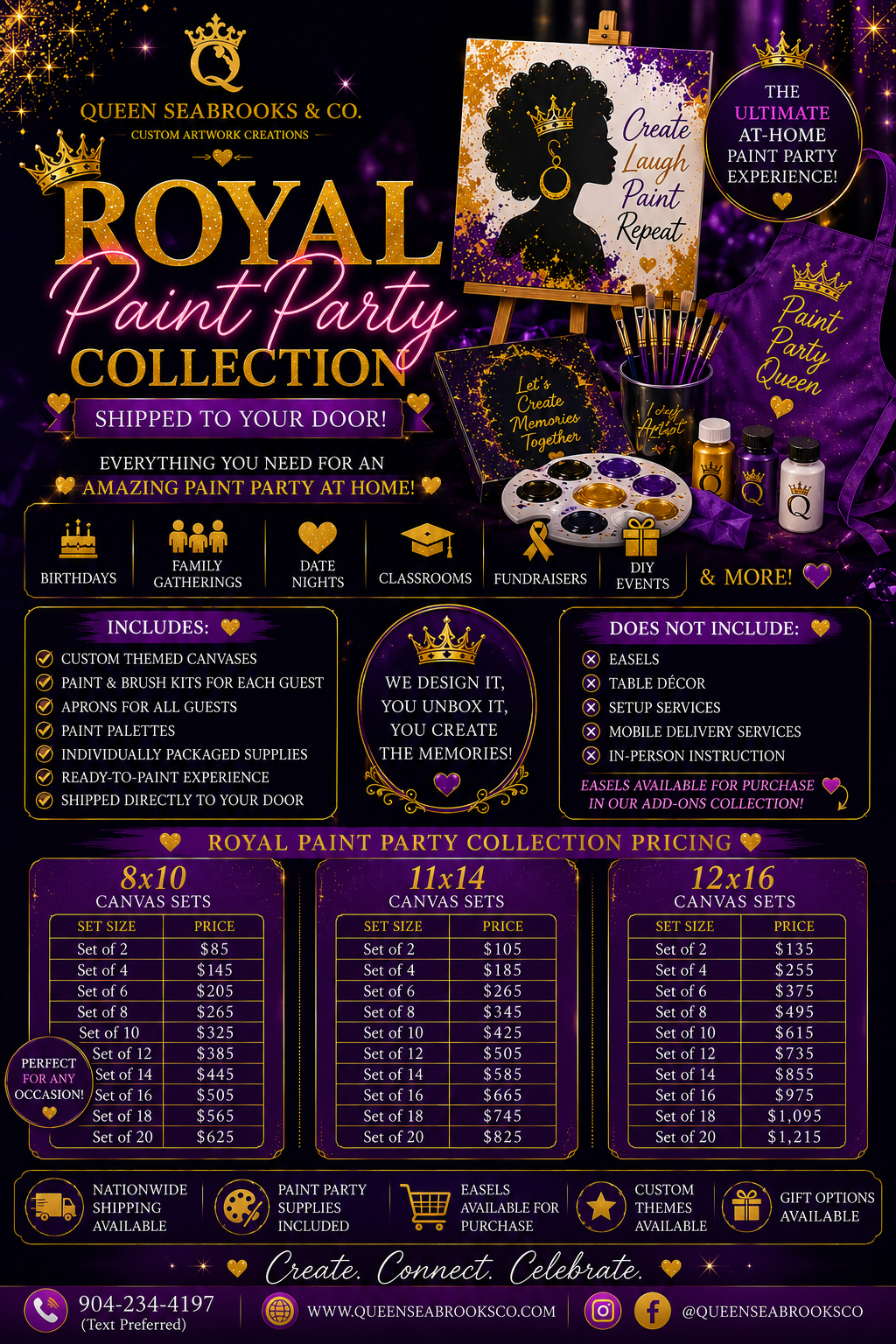 Royal Paint Party Collection - (Shipped Only)| Queen Seabrooks & Co.