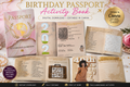 Birthday Passport Activity Book Template | Editable Canva Novelty Passport | Digital Download