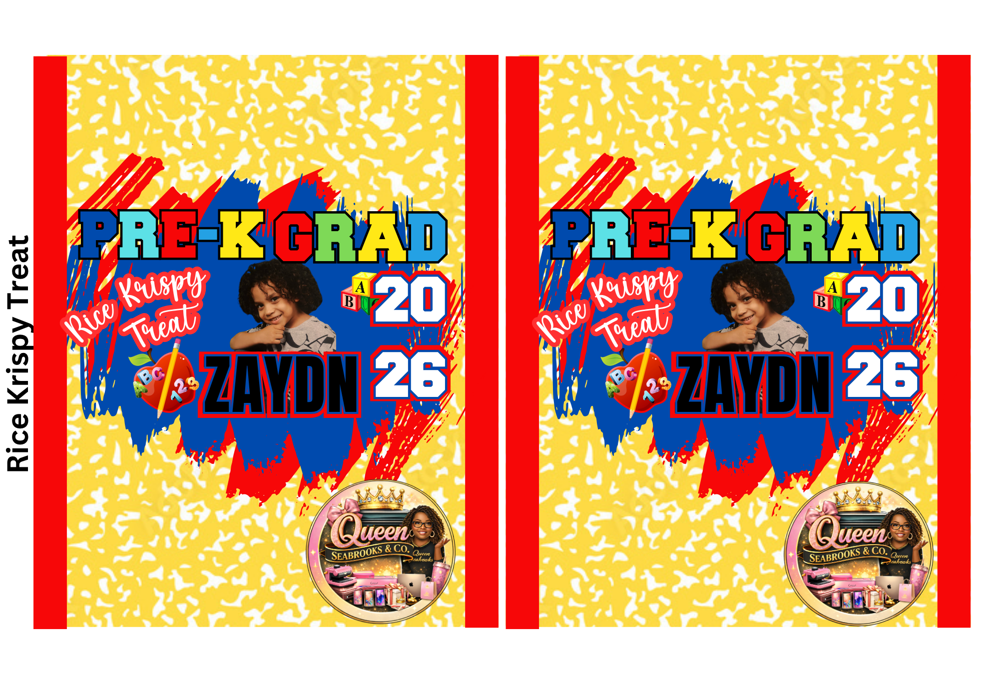 Kindergarten Graduation Treat Box Template (Girls) | Editable Canva Kinder Grad Favor Box (Girls)