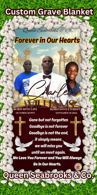 Memorial Grave Blanket – Personalized Grave Decoration – Custom Tribute Blanket