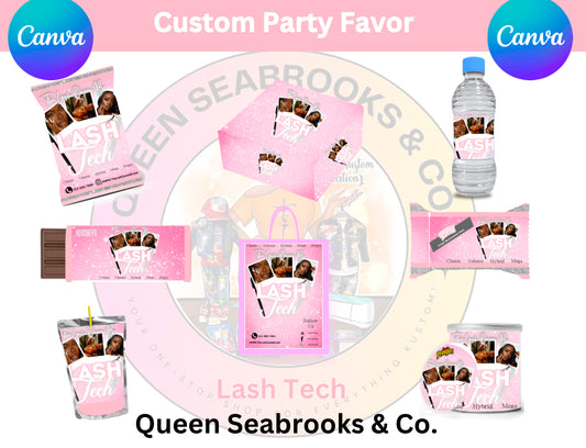 Lash Tech Party Favor Template