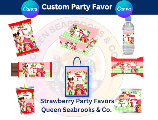 Strawberry Party Favor Template