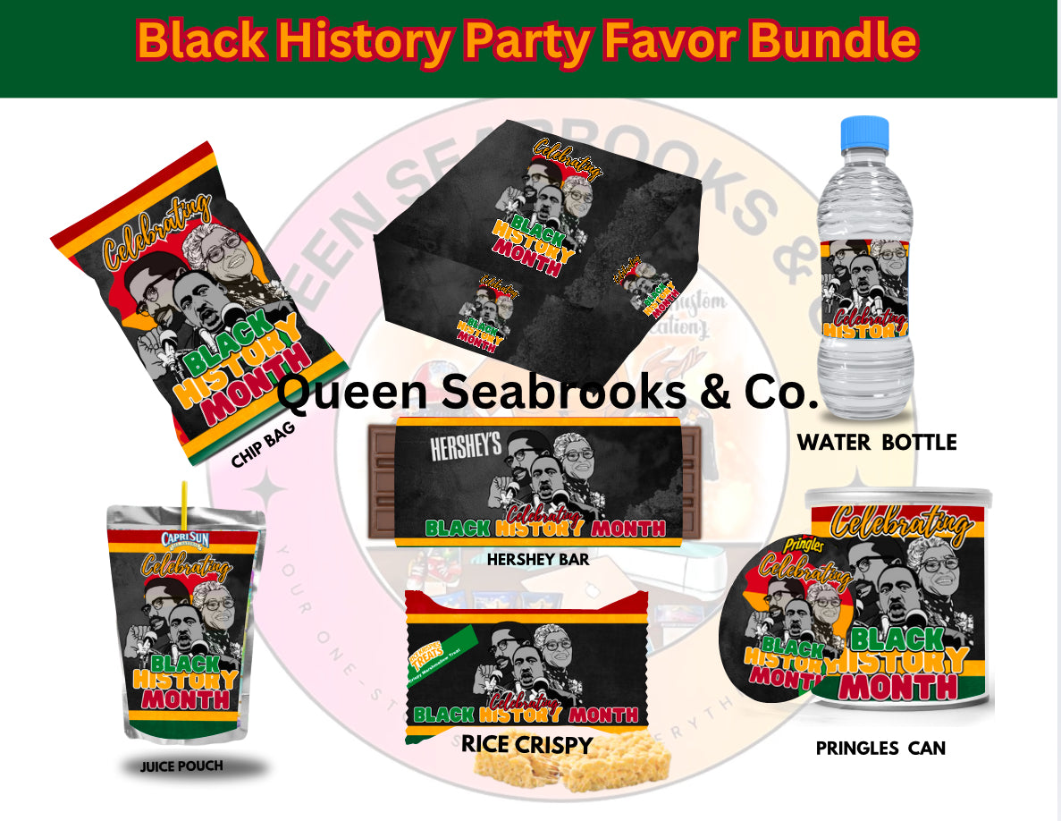 Black History Party Favor Template