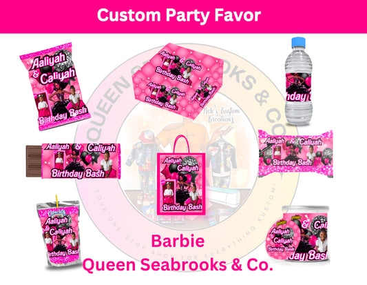 Barbie Party Favor Template