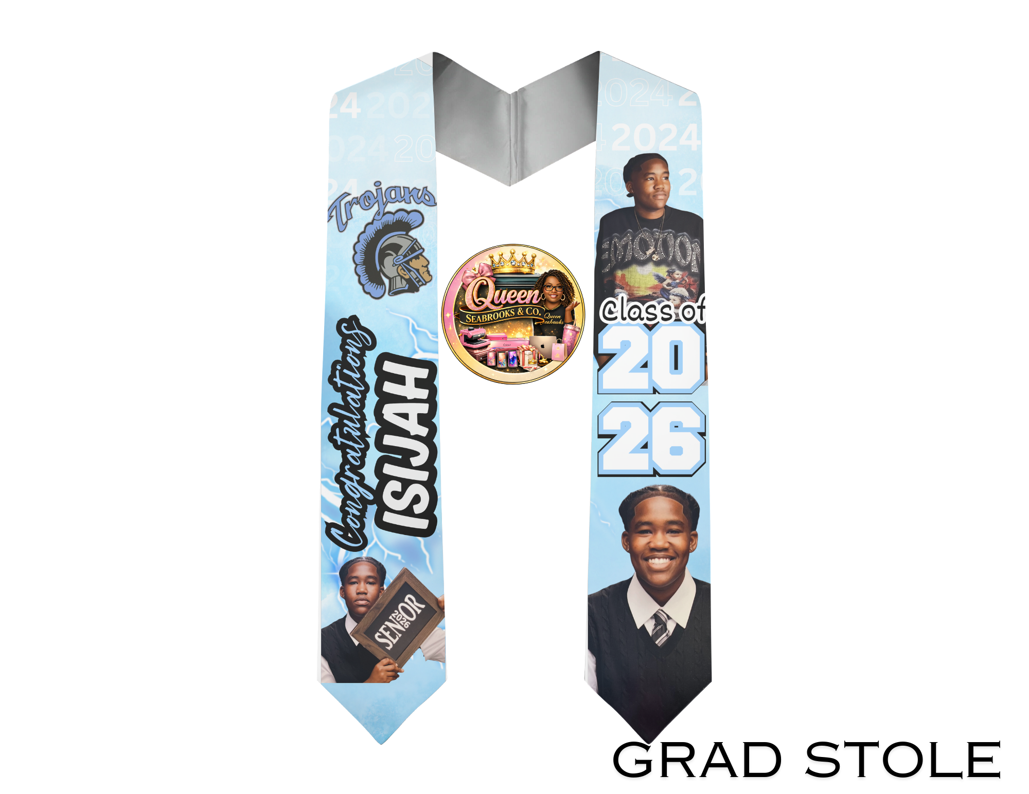 Custom Graduation Stole – Personalized Senior Stole – Graduation Ceremony Accessory