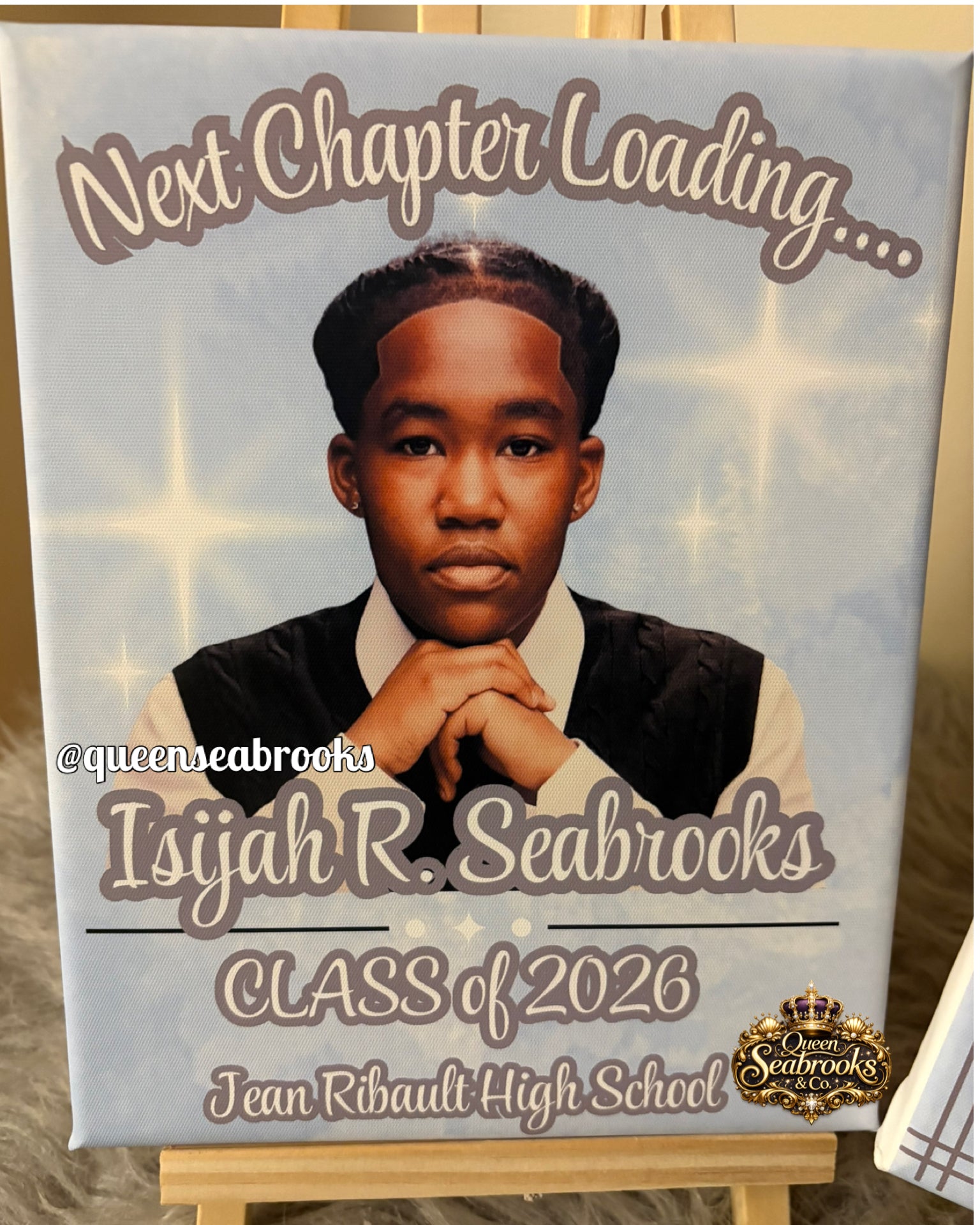 Graduation Legacy Canvas by Queen Seabrooks – Personalized Senior Gift – Graduation Keepsake (includes mini Next Chapter Loading…canvas