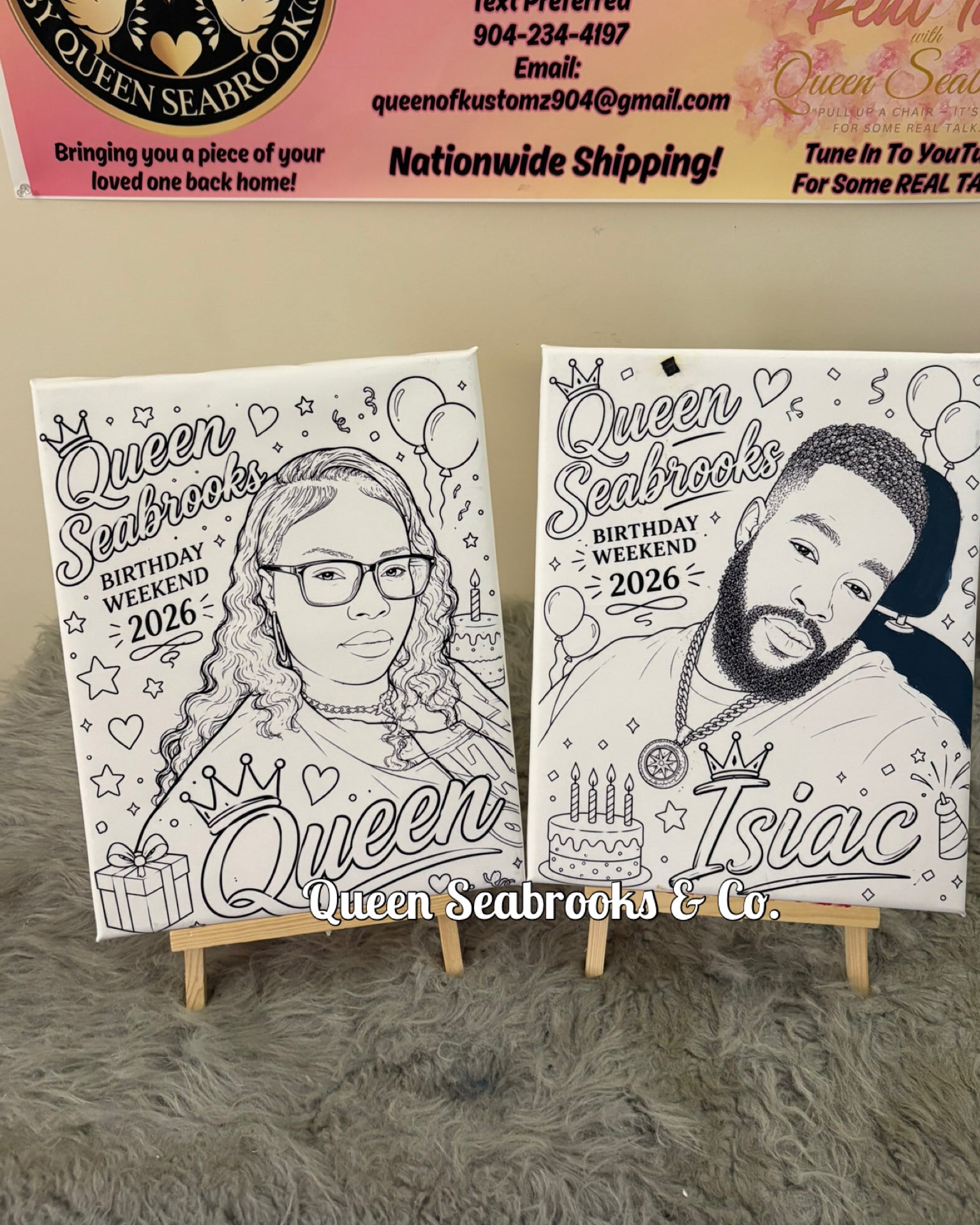 Custom Date Night Canvas Sets for Couples | Queen Seabrooks & Co.
