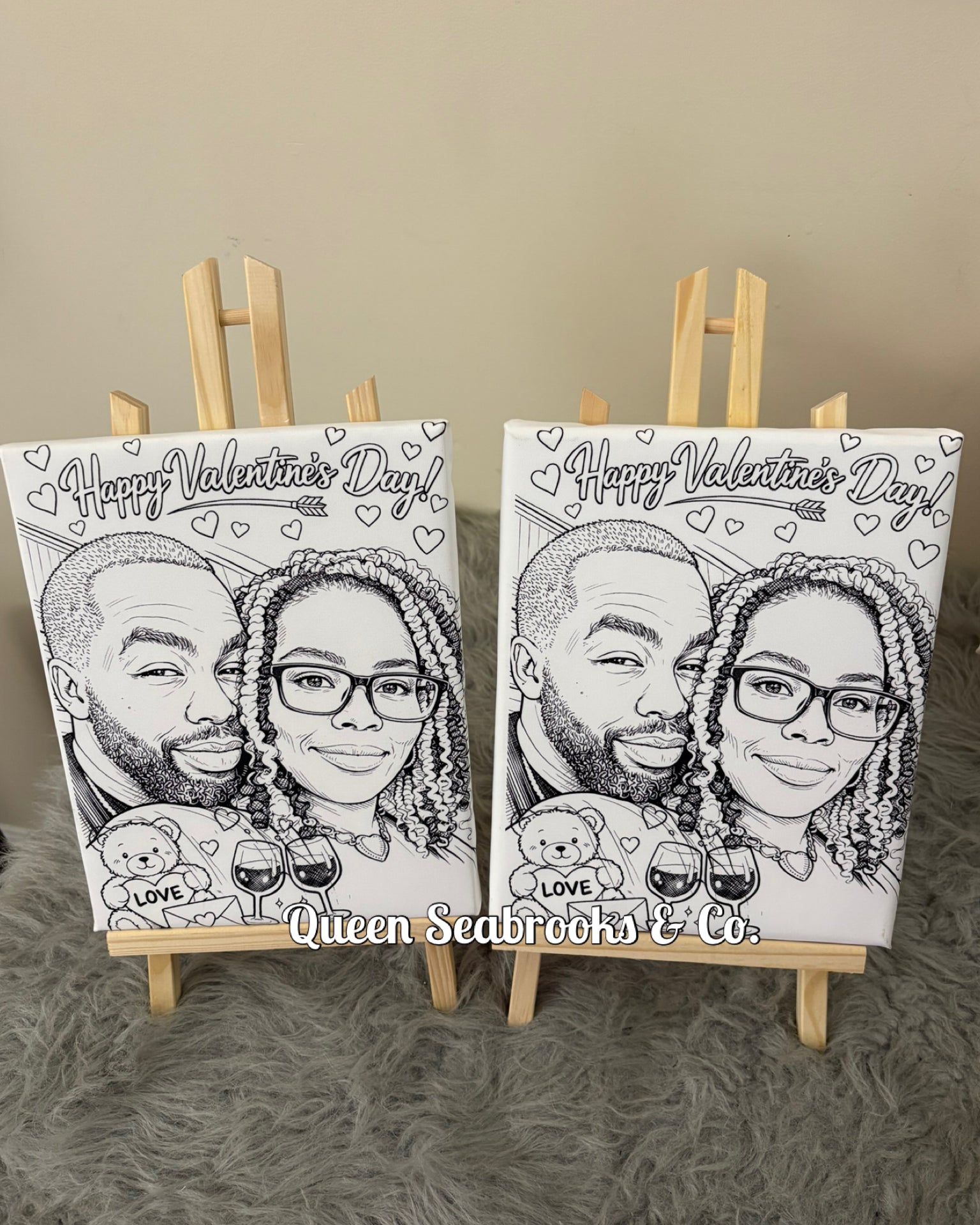 Custom Date Night Canvas Sets for Couples | Queen Seabrooks & Co.