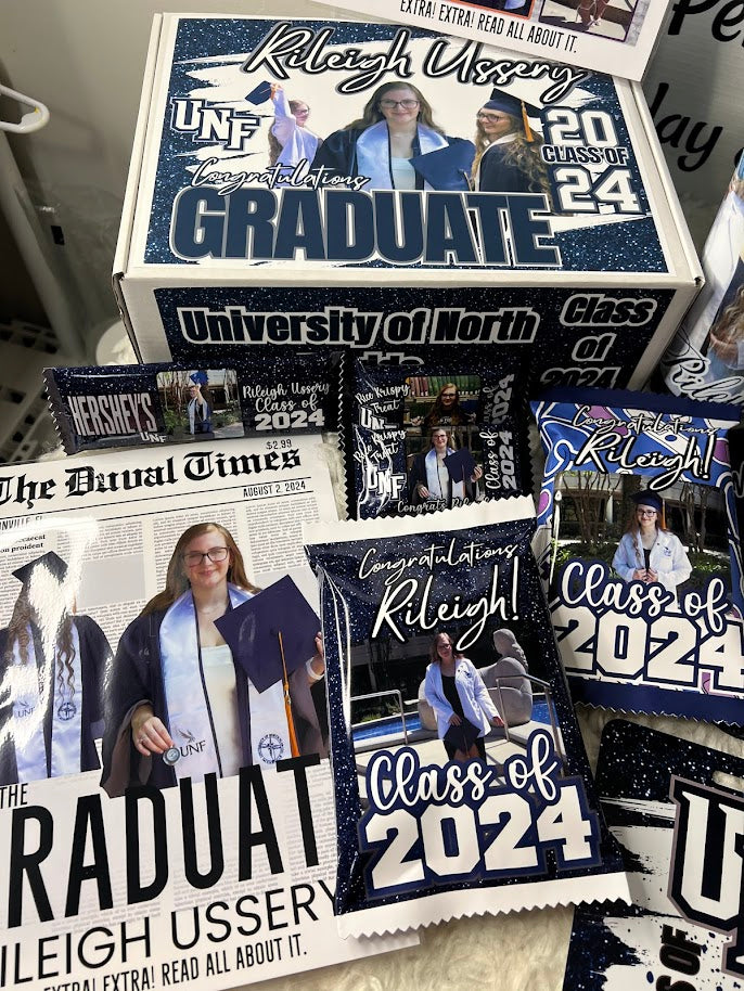 Proud Graduate Box – Starter Celebration – Personalized Senior Graduation Bundles –  Custom Senior Keepsake Set
