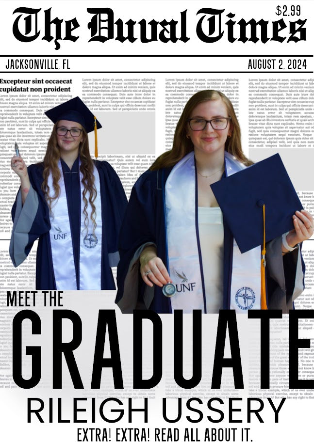 Custom Newspaper Style Magazine Cover #2 – Personalized Headline Keepsake – Photo Newspaper Design