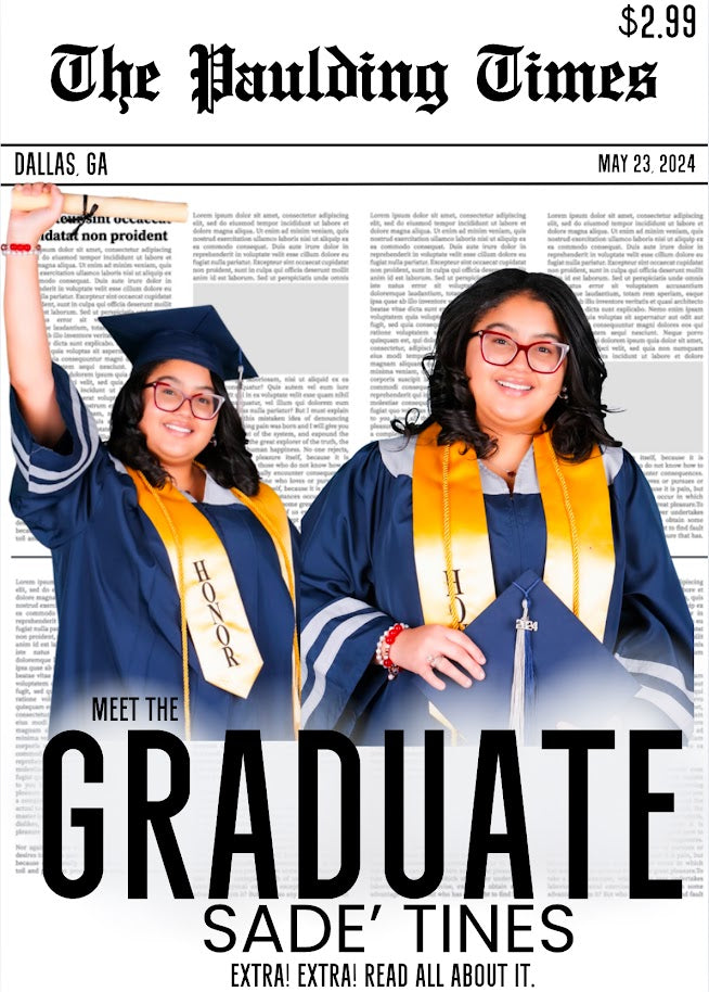 Custom Newspaper Style Magazine Cover #2 – Personalized Headline Keepsake – Photo Newspaper Design