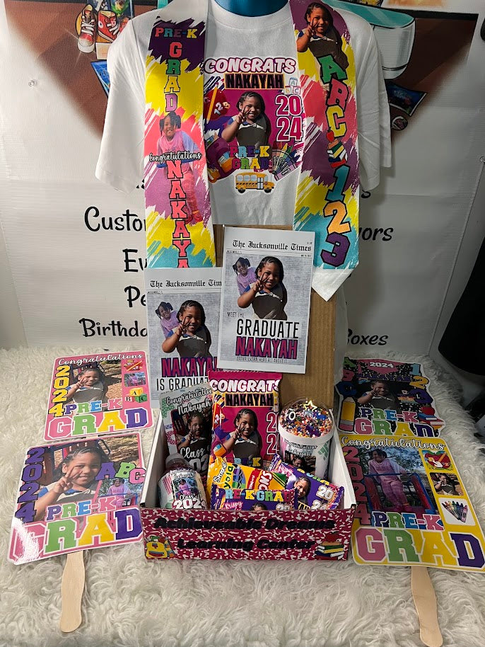 Congrats to You Gift Box Kinder Graduation Gift Box – Personalized Kindergarten Graduation Gift Set
