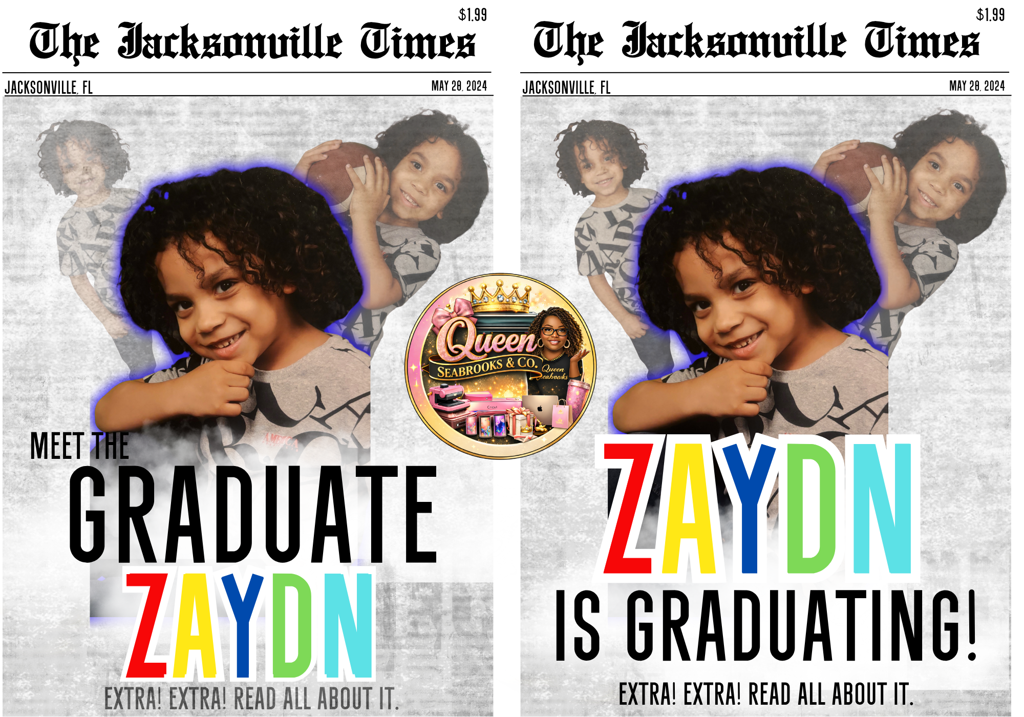 Kindergarten Graduation Treat Box Template (Boys) | Editable Canva Kinder Grad Favor Box