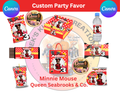 Pink Mouse Girl Birthday Party Favor Templates | Editable Canva