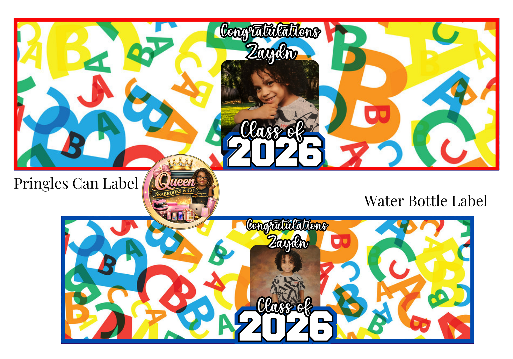 Kindergarten Graduation Treat Box Template (Boys) | Editable Canva Kinder Grad Favor Box