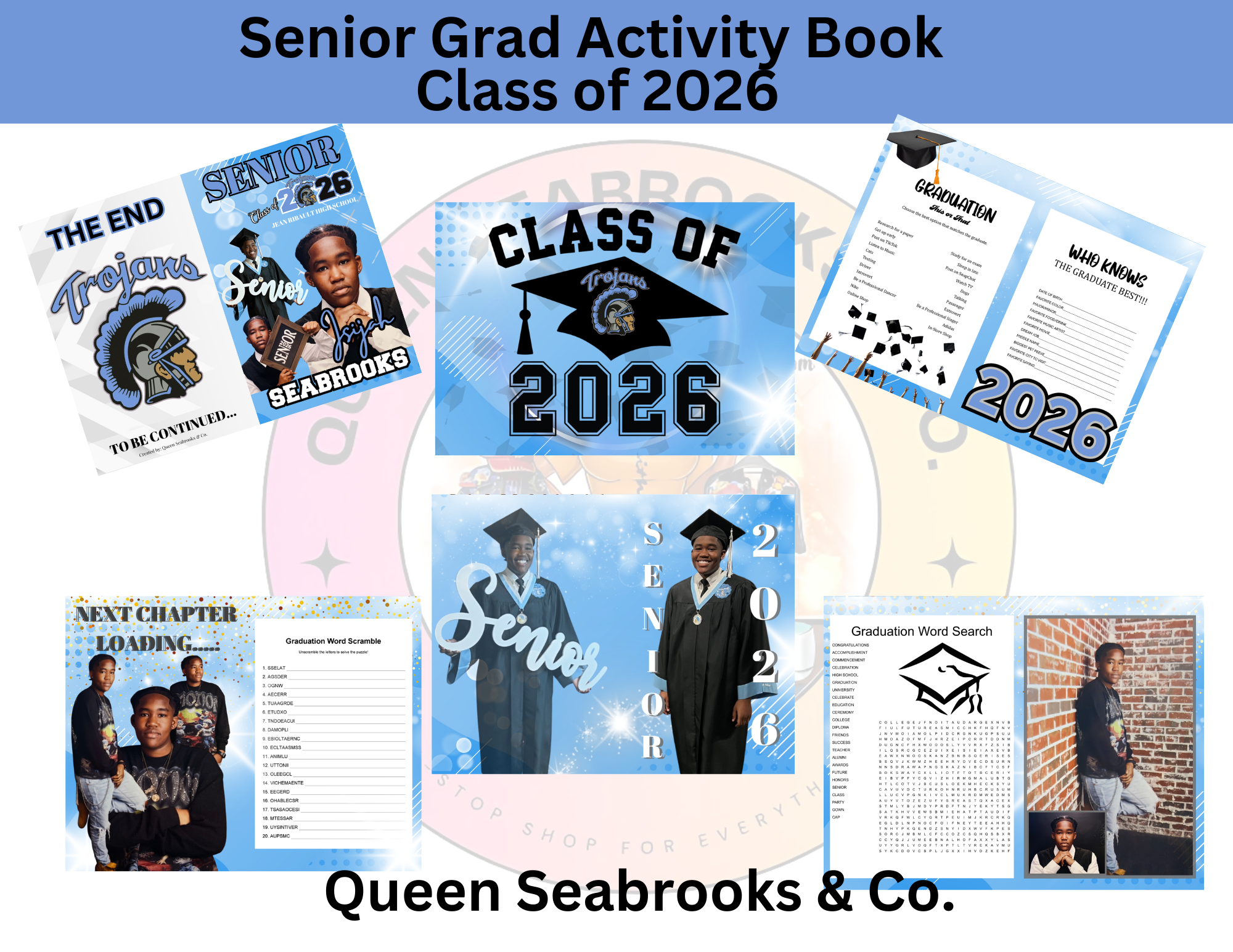 Personalized Graduation Senior Book | Custom 8-Page Keepsake (11x17 Folded) | Class of 2026 Grad Memory Book (Copy)