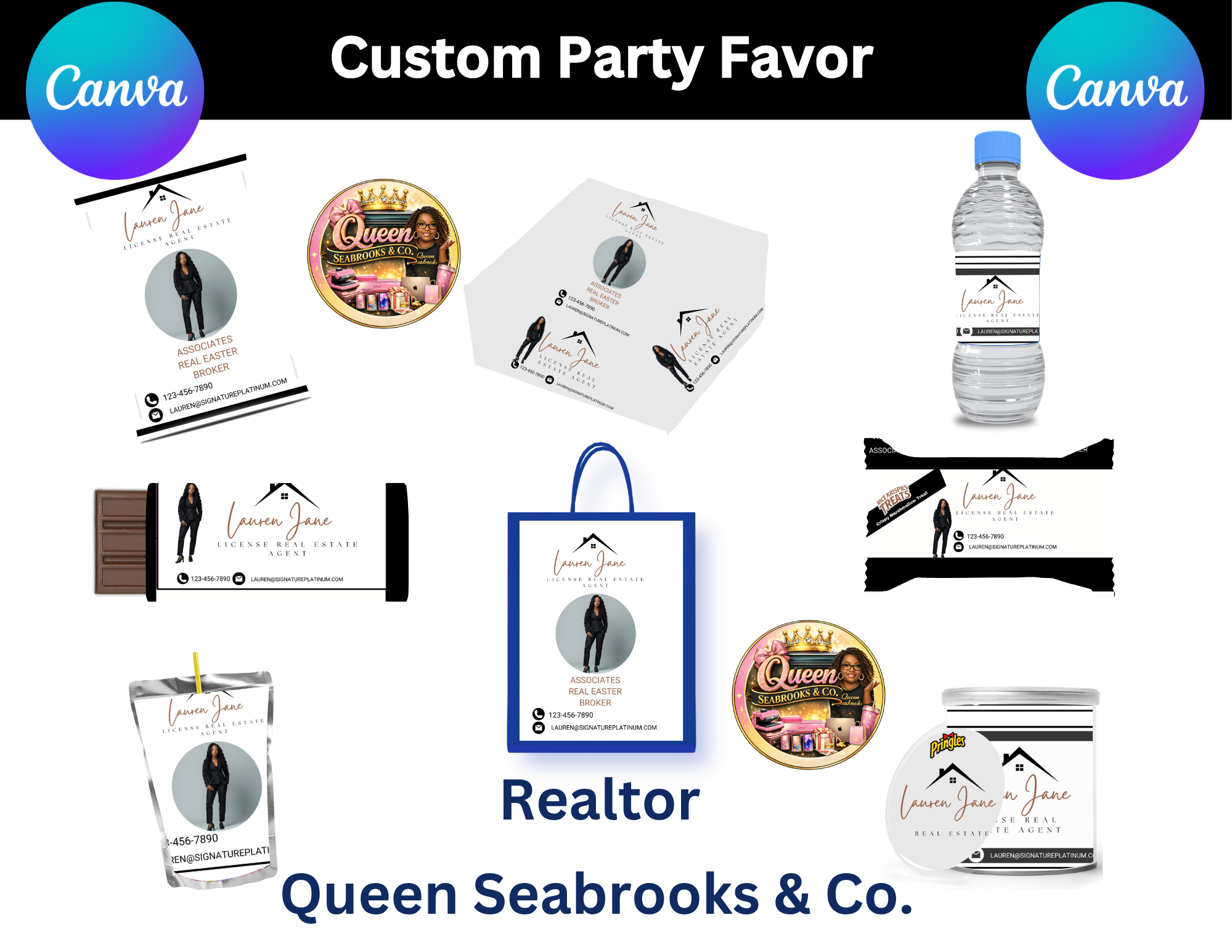 Real Estate Client Gift Favor Templates | Editable Canva Bundle