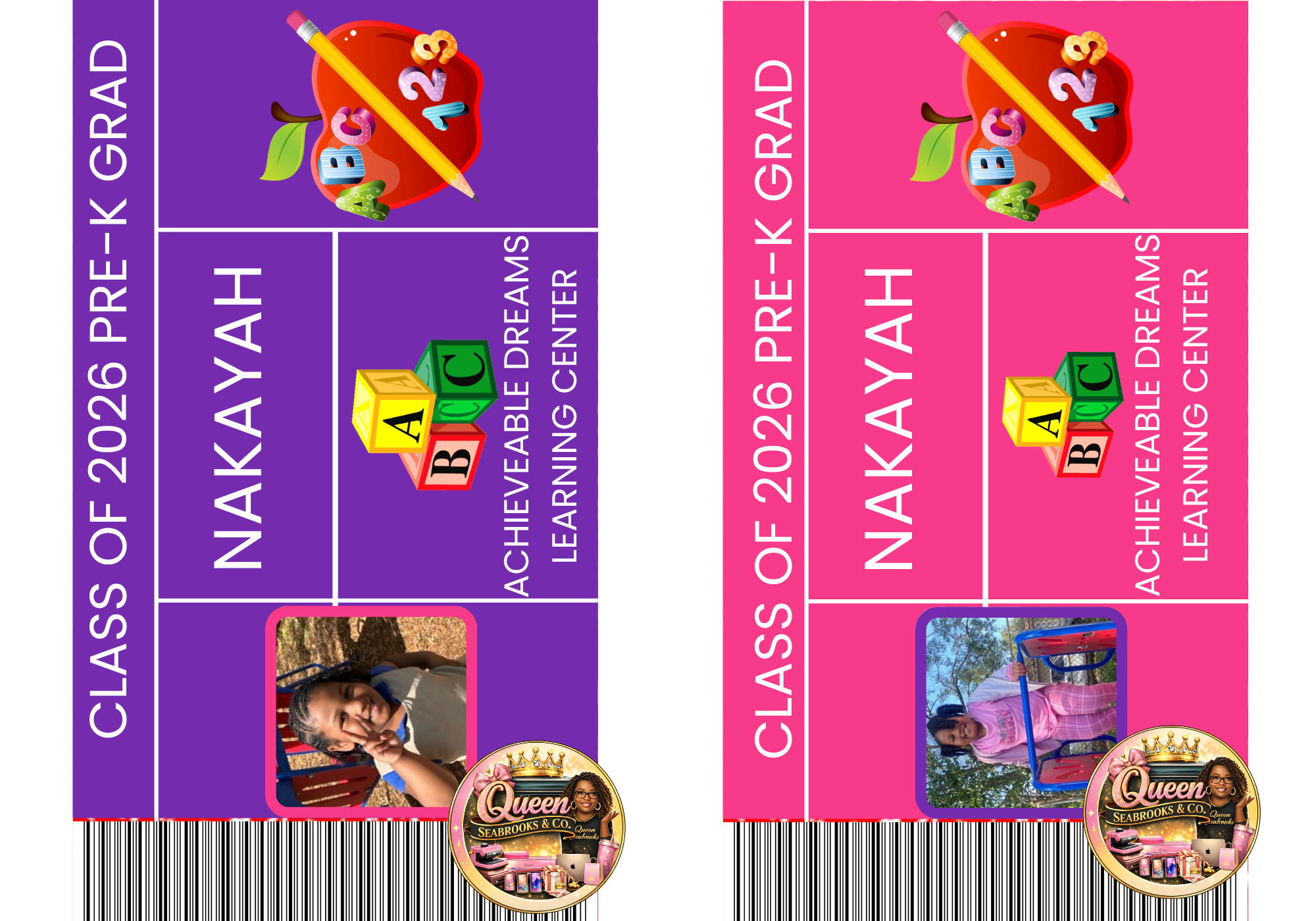 Kindergarten Graduation Treat Box Template (Girls) | Editable Canva Kinder Grad Favor Box (Girls)