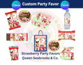 Strawberry Sweet Girl Birthday Party Favor Template Bundle Editable