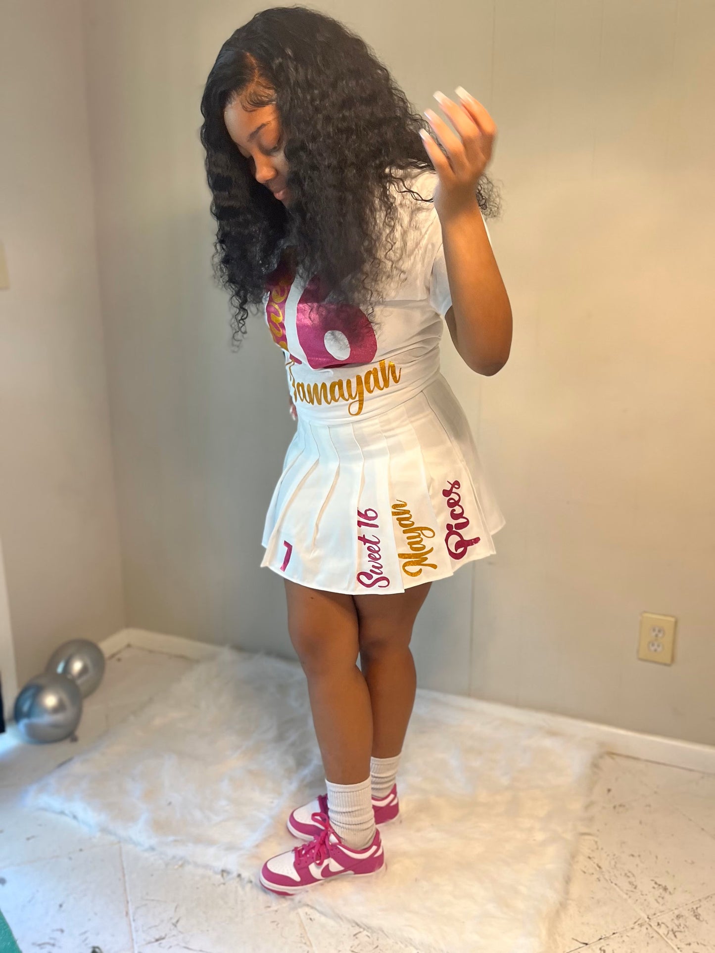 Customized Birthday Age & Zodiac Sign Tennis Skirt/Shirt Set (Big Kids & Adults Sizes)