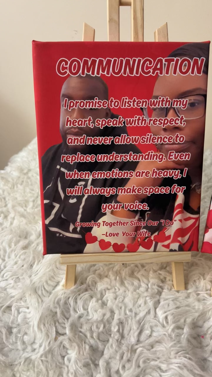 Royal Reset Canvas Set – Motivational Affirmation Wall Art – Self Love Canvas Set